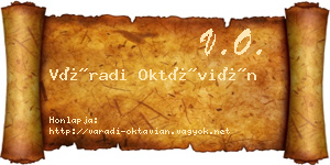 Váradi Oktávián névjegykártya